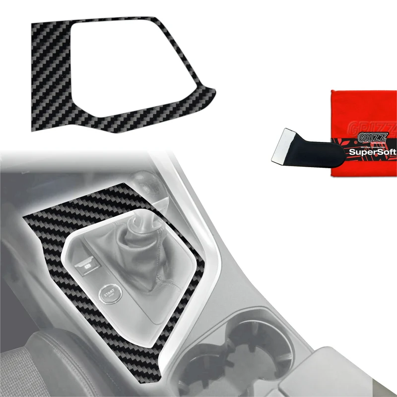 Schutzfolien Grizz Protector für Mittelkonsole - Peugeot 3008 (2016-2020) Carbon Optik Glanz