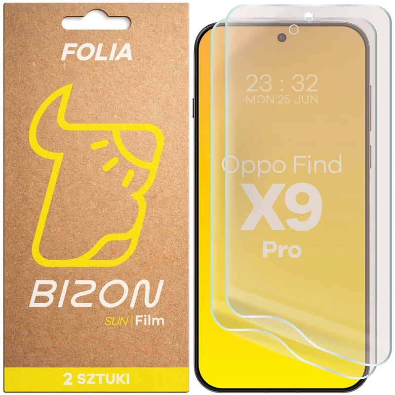 Matte Folie für Oppo Find X9 Pro, Bizon Film Sun Duo, 2 Stück