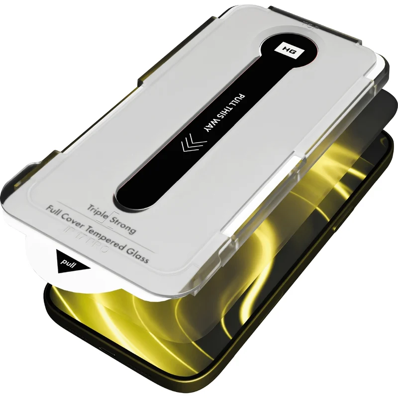 Gehärtetes Glas mit Applikator für iPhone 14 Pro Max, Hammer Glass XPress Protect