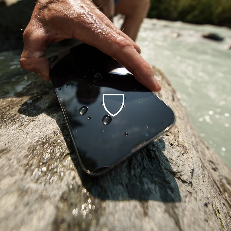 Gehärtetes Glas mit Applikator für Galaxy S25 / S24, Hammer Glass XPress Protect