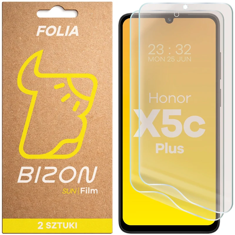 Matte Folie für Honor X5c Plus, Bizon Film Sun Duo, 2 Stück