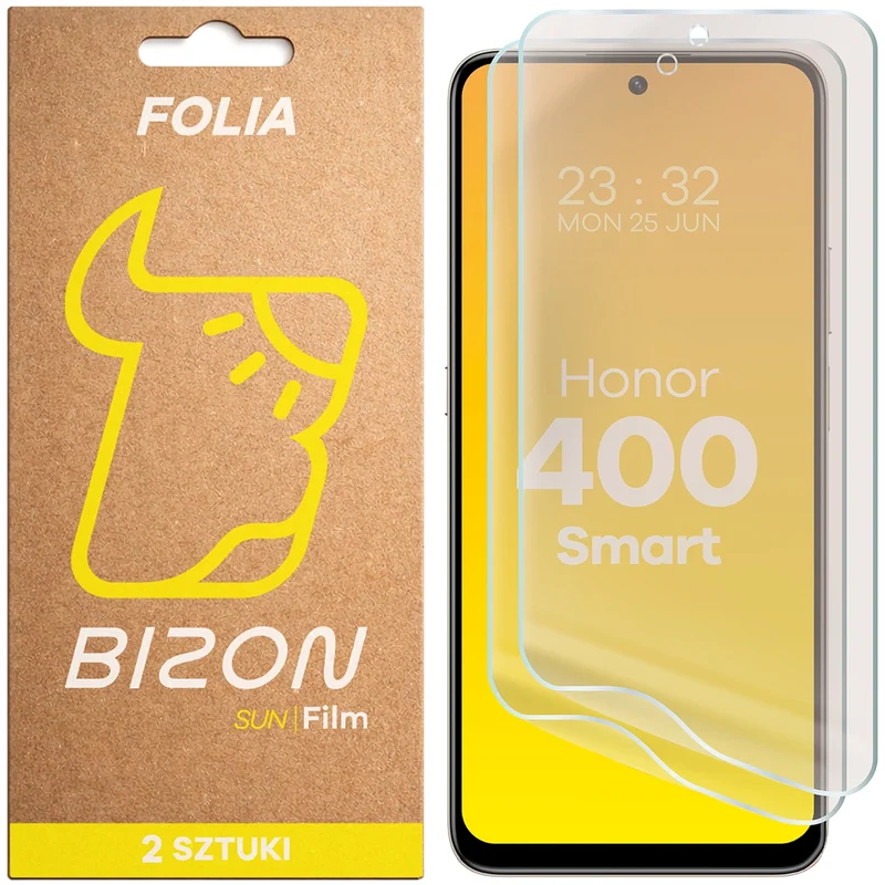 Matte Folie für Honor 400 Smart, Bizon Film Sun Duo, 2 Stück