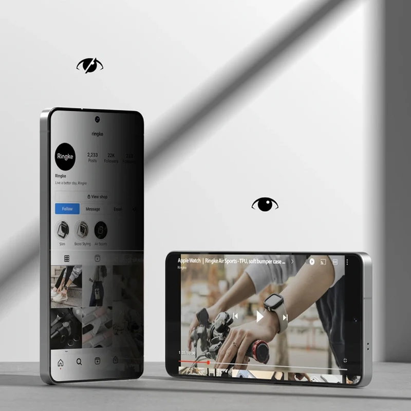 Sichtschutzglas mit Applikator für Galaxy S26 Ultra, Ringke Easy Slide, 2 Stück