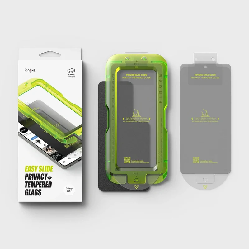 Sichtschutzglas mit Applikator für Galaxy S26 Plus, Ringke Easy Slide, 2 Stück