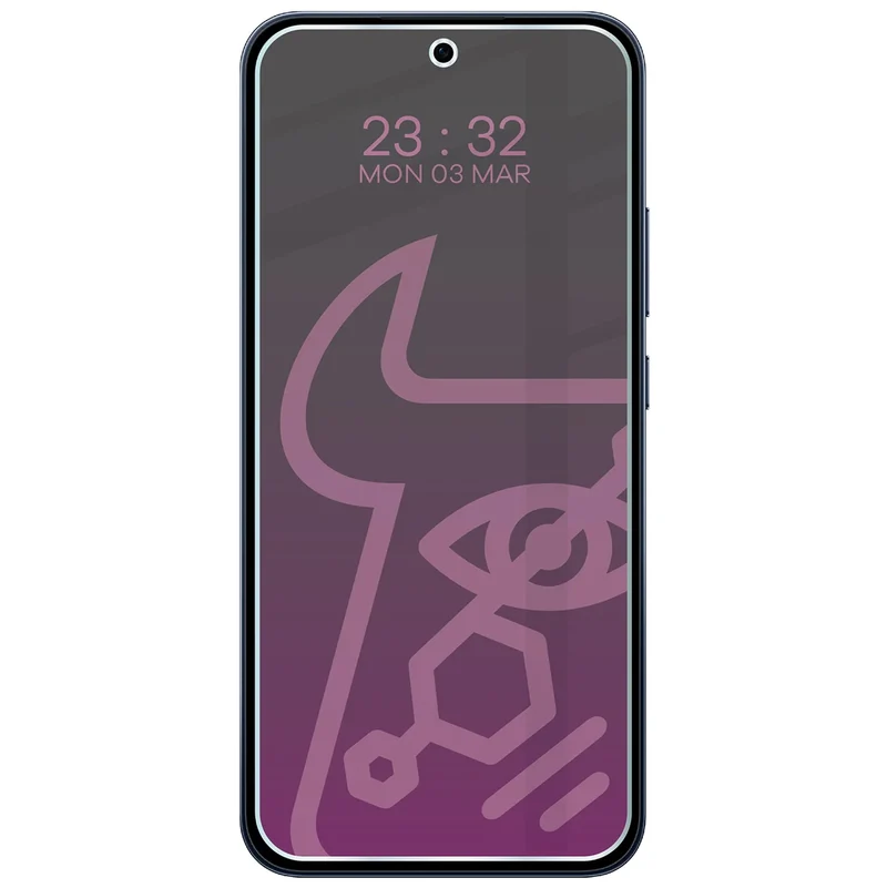 Hybridglas mit Privatschutzfilter für Oppo Reno 15 F, Bizon Hybrid Shadow, Matt