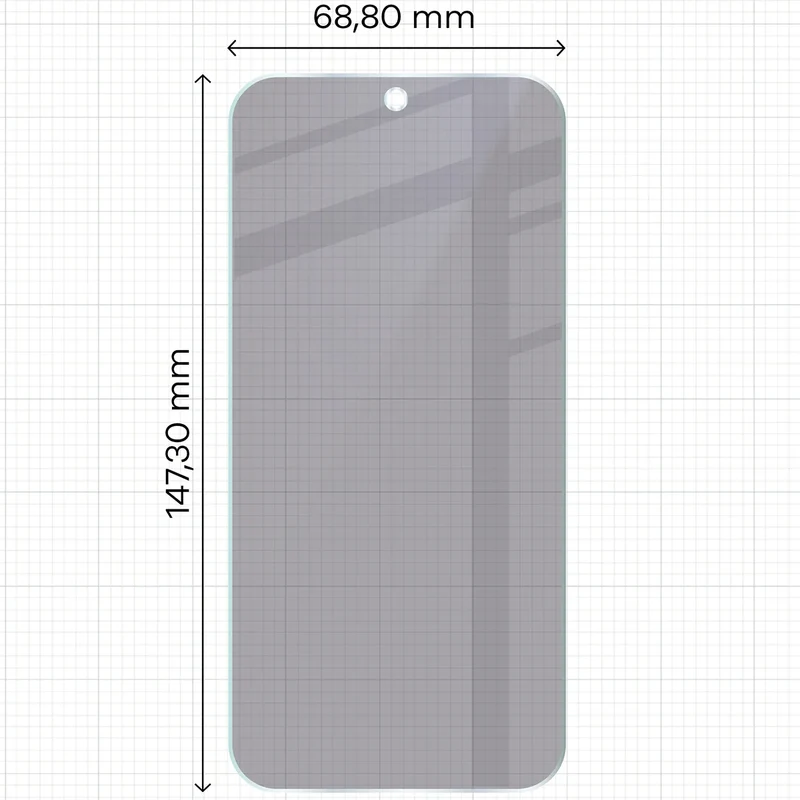 Hybridglas mit Privatschutzfilter für Oppo Reno 15 Pro, Bizon Hybrid Shadow, Matt