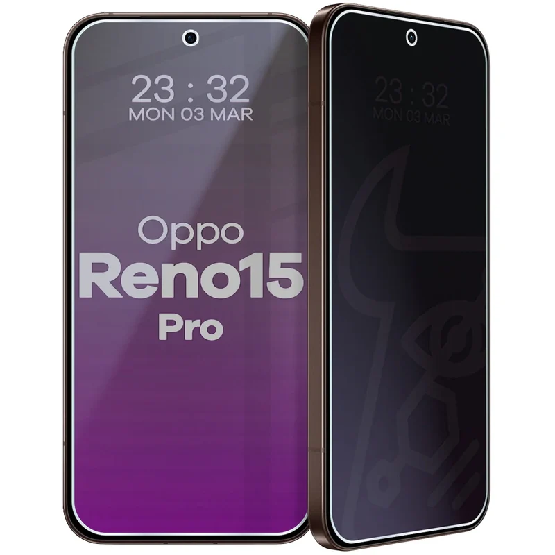 Hybridglas mit Privatschutzfilter für Oppo Reno 15 Pro, Bizon Hybrid Shadow, Matt