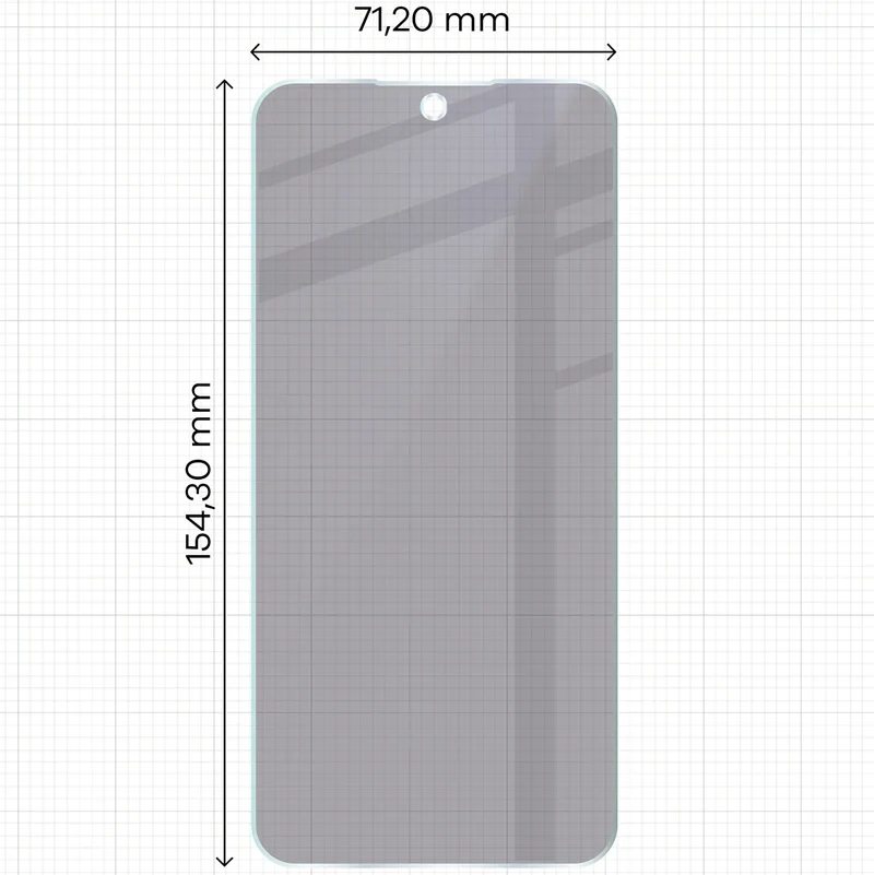 Hybridglas mit Privatschutzfilter für Oppo A6 Pro 5G, Bizon Hybrid Shadow, Matt