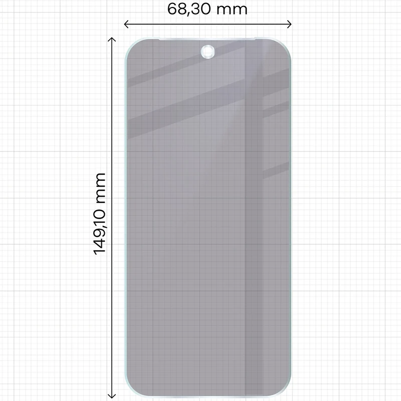 Hybridglas mit Privatschutzfilter für Google Pixel 10, Bizon Hybrid Shadow, Matt