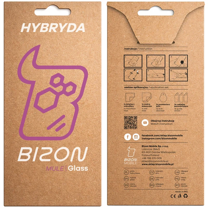Flexibles Hybridglas für Galaxy S26, Bizon Hybrid Mule