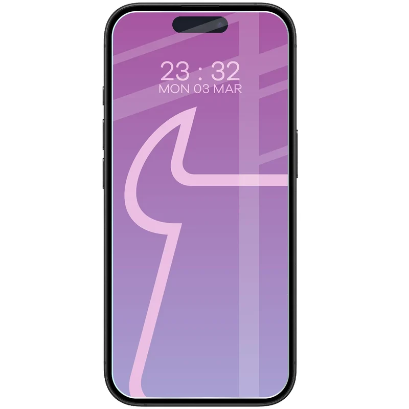 Flexibles Hybridglas für iPhone 16 Plus, Bizon Hybrid Mule Duo, 2 Stück