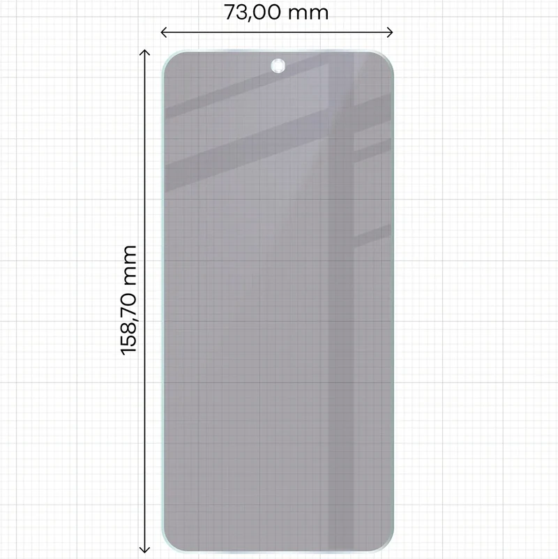 Hybridglas mit Privatschutzfilter für OnePlus 15R, Bizon Hybrid Shadow, Matt