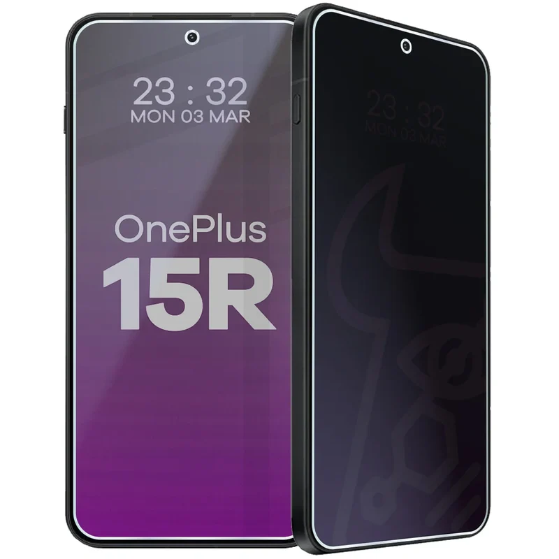 Hybridglas mit Privatschutzfilter für OnePlus 15R, Bizon Hybrid Shadow, Matt