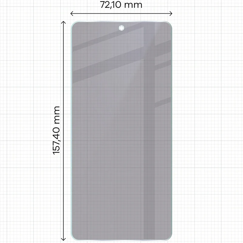 Hybridglas mit Privatschutzfilter für Motorola Signature, Bizon Hybrid Shadow, Matt