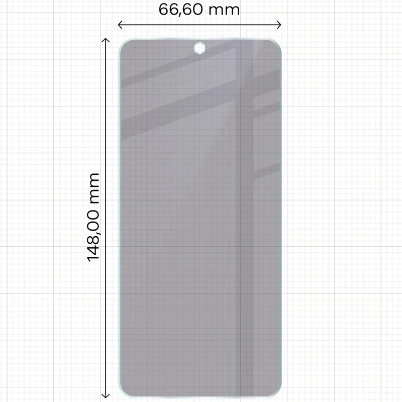 Hybridglas mit Privatschutzfilter für Motorola Edge 60 Neo, Bizon Hybrid Shadow, Matt