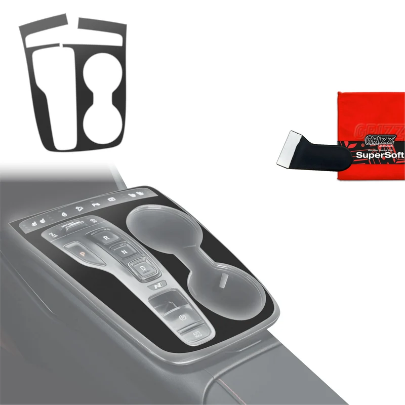 Schutzfolien Grizz Protector für Mittelkonsole - Hyundai Tucson N-Line (2021-2024) Schwarz Matt Antifingerprint