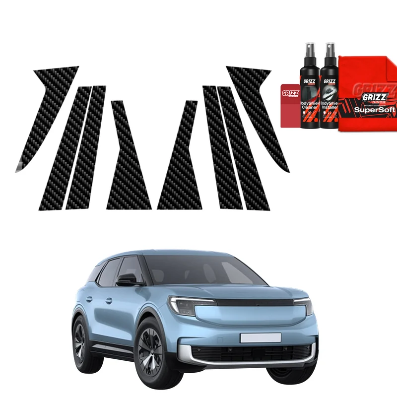 8in1 Kohlenstoff Schutzfolie Grizz Protector für B-C-Säule - Ford Explorer EV (2024-2026)