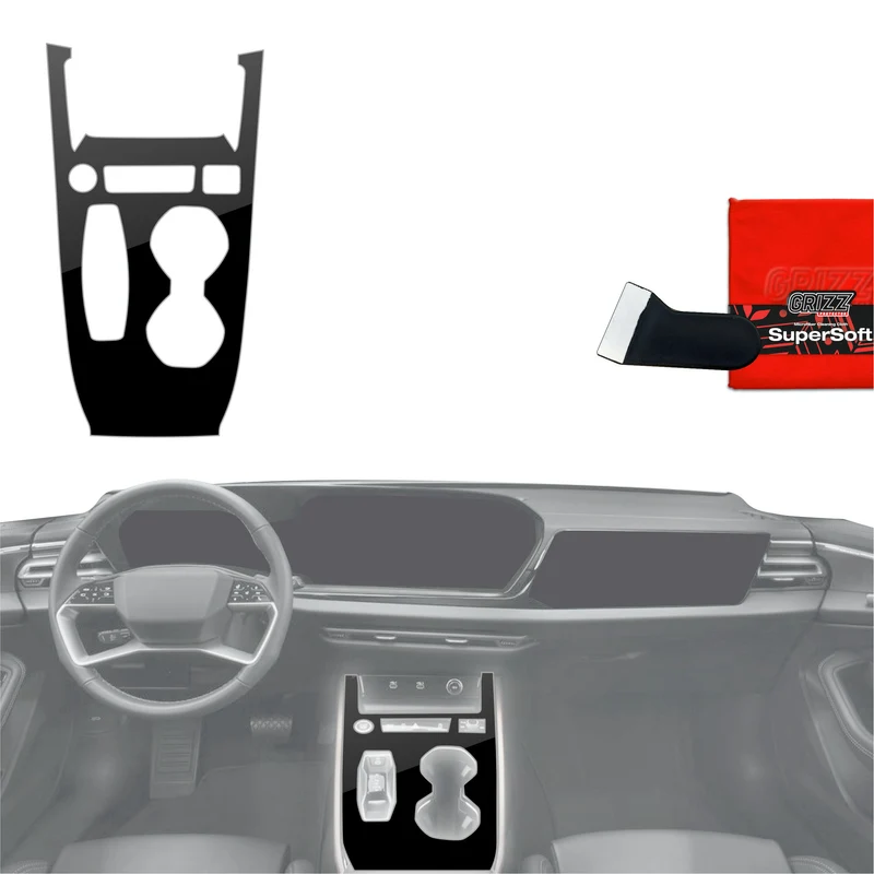 Schutzfolien Grizz Protector für Mittelkonsole - Audi A5 B10 (2025-2026) Schwarz Glanz