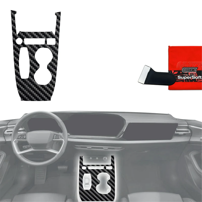 Schutzfolien Grizz Protector für Mittelkonsole - Audi A5 B10 (2025-2026) Carbon Optik Glanz