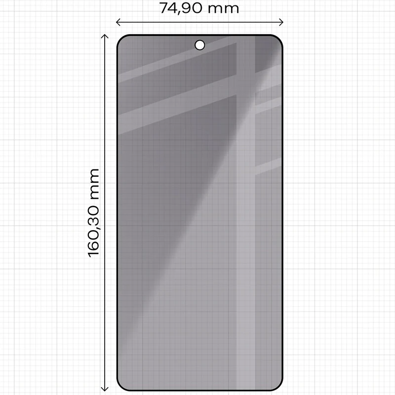 Gehärtetes Glas mit Privatschutzfilter für Galaxy S26 Ultra, Bizon Glass Edge Shadow, getönt mit schwarzer Rahmen