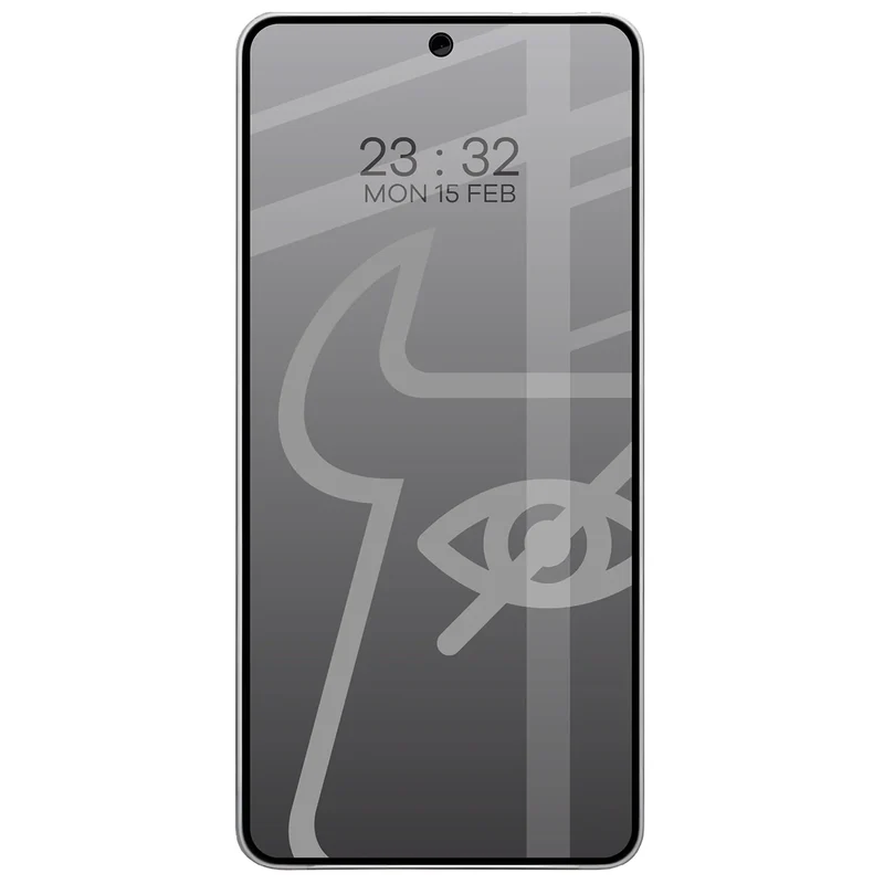 Gehärtetes Glas mit Privatschutzfilter für Galaxy S26 Ultra, Bizon Glass Edge Shadow, getönt mit schwarzer Rahmen