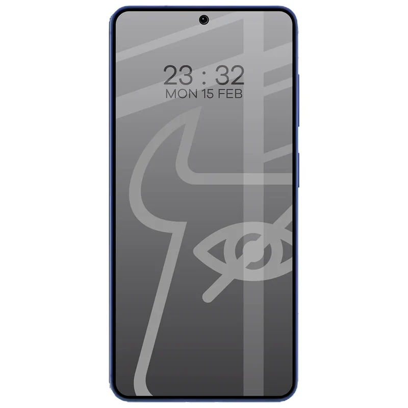 Gehärtetes Glas mit Privatschutzfilter für Galaxy S26, Bizon Glass Edge Shadow, getönt mit schwarzer Rahmen