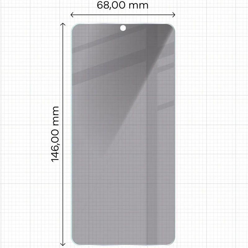 Gehärtetes Glas mit Privatschutzfilter für Galaxy S26, Bizon Glass Clear Shadow, getönt