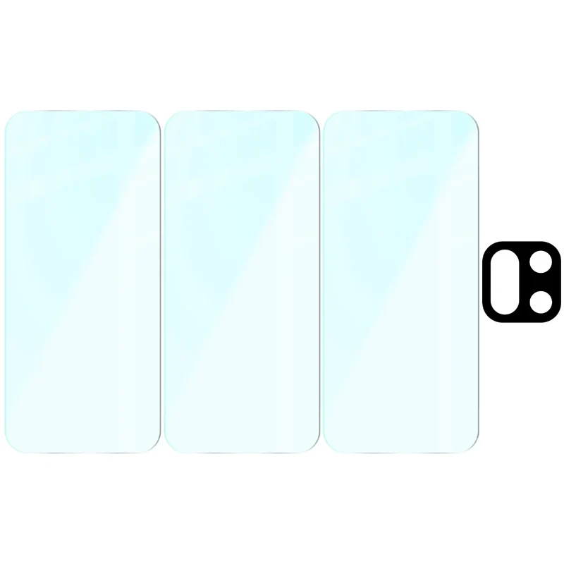 Gehärtetes Glas - 3 Stück + Kameraschutz für OnePlus 15, Bizon Glass Clear Pack