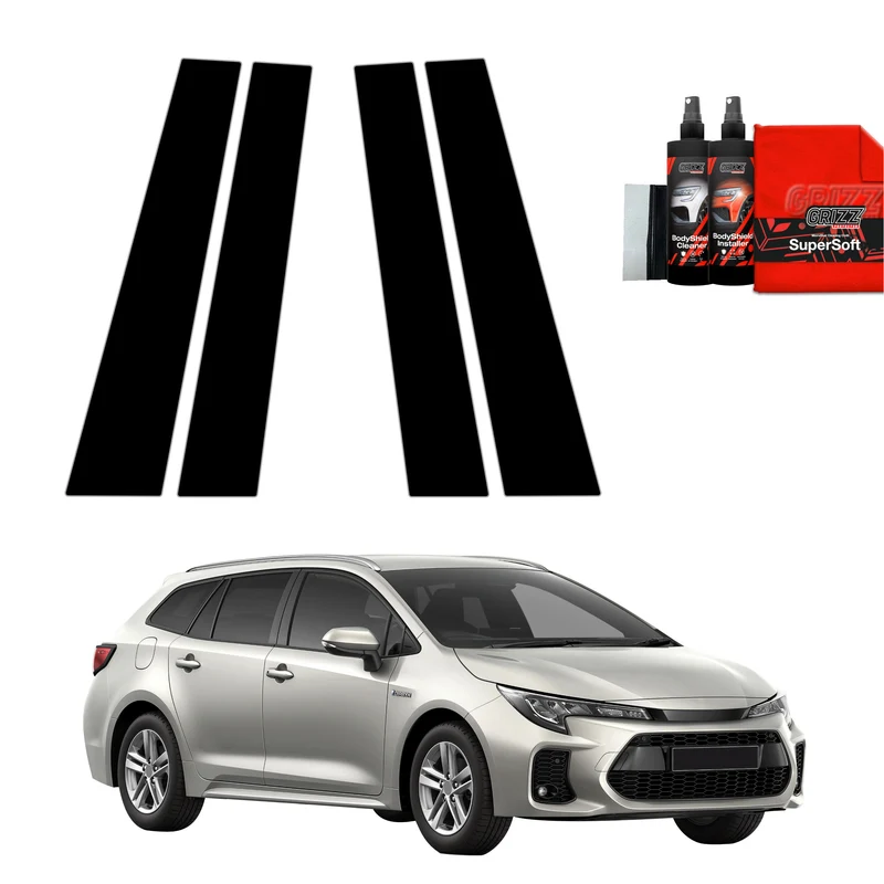 4in1 Schwarze Grizz Protector schutzfolie für B-Säule - Toyota Corolla Kombi Facelift (2022-2026)