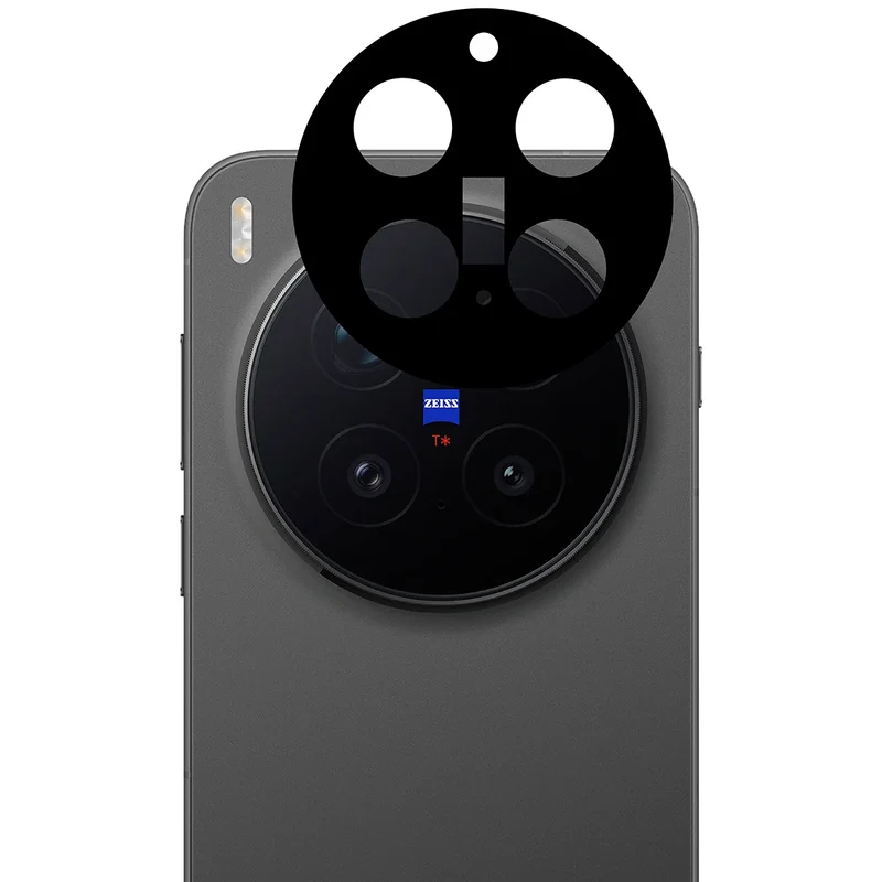 Gehärtetes Glas - 2 Stück + Kameraschutz für Vivo X300 Pro, Bizon Glass Edge Pack, Schwarz