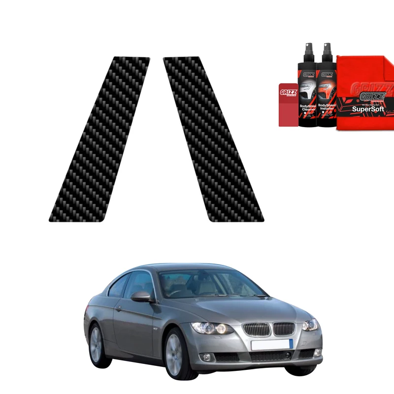 2in1 Kohlenstoff Schutzfolie Grizz Protector für B-Säule - BMW 3 E92 Coupe Pre-LCI (2006-2010)