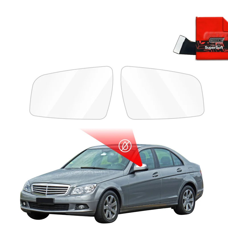 Regenschutzfolie Grizz Protector für Außenspiegel - Mercedes Benz C Klasse W204 Sedan (2007-2011)