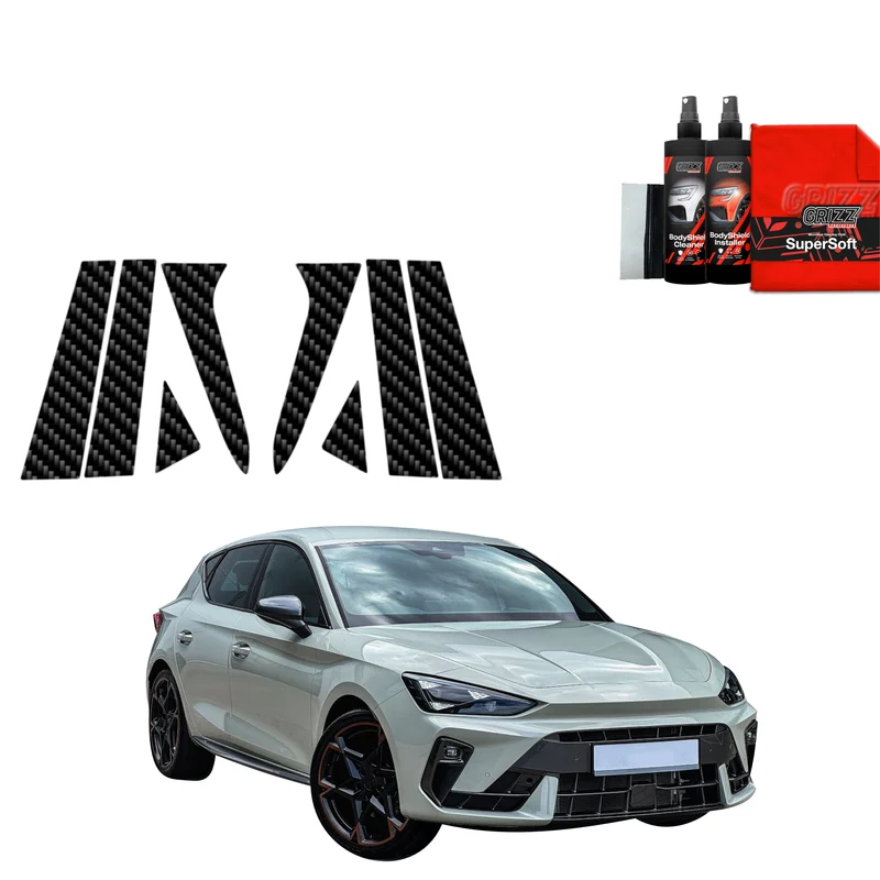 8in1 Kohlenstoff Schutzfolie Grizz Protector für B-C-Säule - Cupra Leon Hatchback (2024-2026)