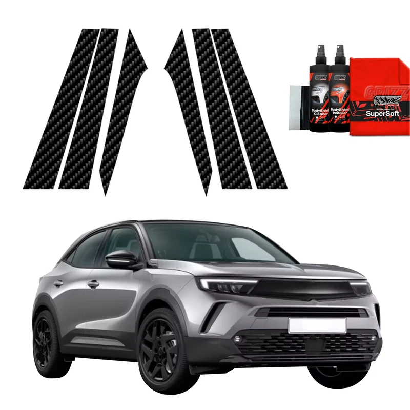 6in1 Kohlenstoff Schutzfolie Grizz Protector für B-C-Säule - Opel Mokka (2021-2026)