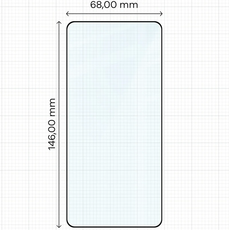 Gehärtetes Glas für Galaxy S26, Bizon Glass Edge, Schwarzer Rahmen