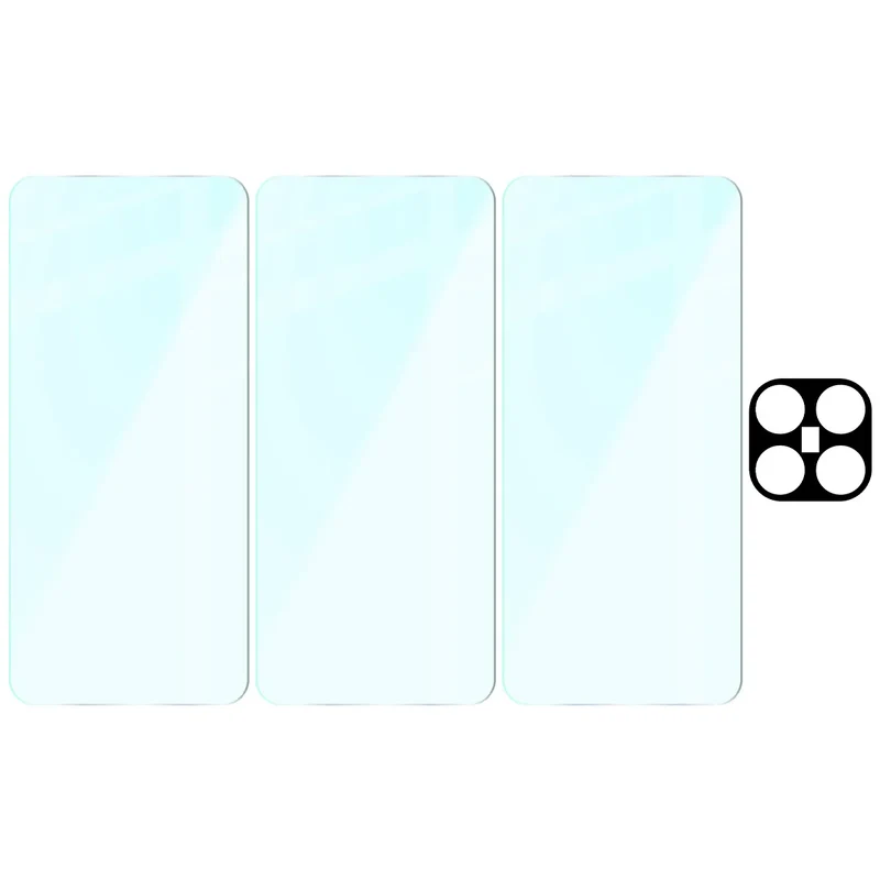 Gehärtetes Glas - 3 Stück + Kameraschutz für Xiaomi 15T Pro, Bizon Glass Clear Pack