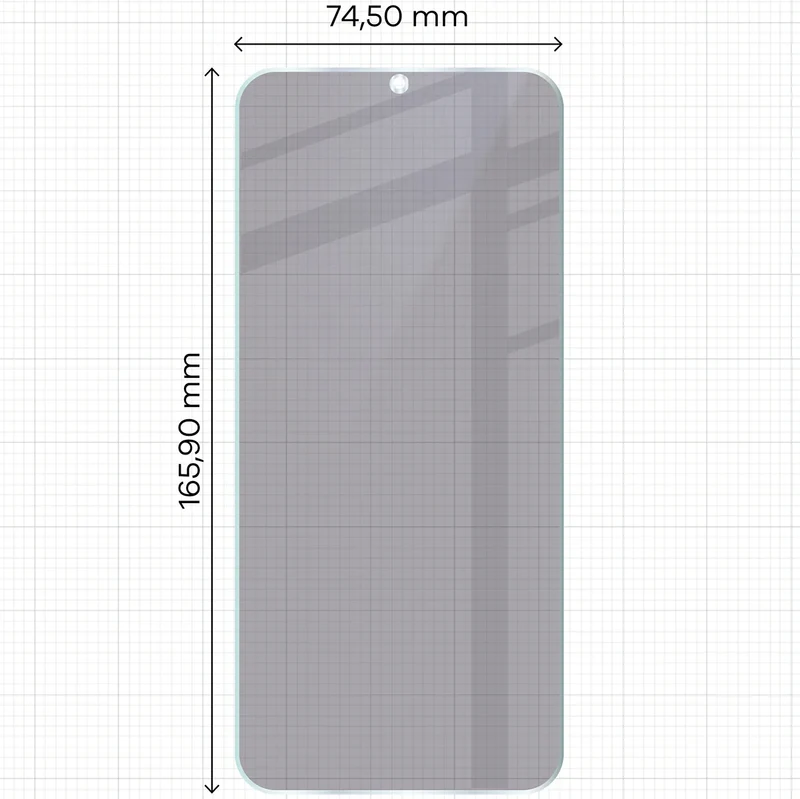 Hybridglas mit Privatschutzfilter für Xiaomi Redmi 15C 4G, Bizon Hybrid Shadow, Matt
