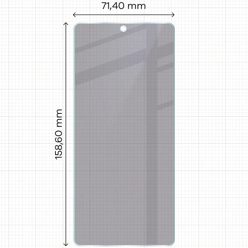 Hybridglas mit Privatschutzfilter für Asus ROG Phone 9 Pro, Bizon Hybrid Shadow, Matt