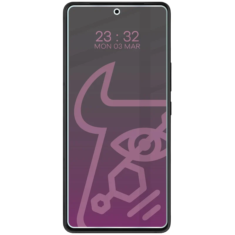 Hybridglas mit Privatschutzfilter für Asus ROG Phone 9 Pro, Bizon Hybrid Shadow, Matt