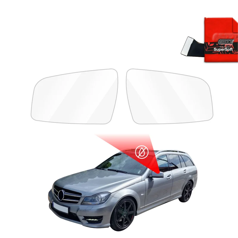 Regenschutzfolie Grizz Protector für Außenspiegel - Mercedes Benz C Klasse S204 Kombi Facelifting (2011-2014)