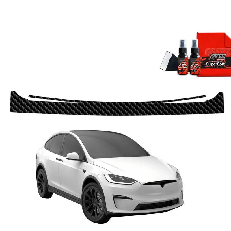 Kohlenstoff Schutzfolie Grizz Protector für Ladekante - Tesla Model X (2021-2026)