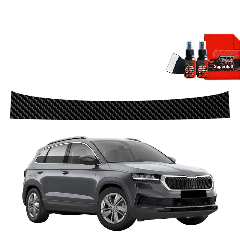 Kohlenstoff Schutzfolie Grizz Protector für Ladekante - Skoda Karoq Facelift (2022-2026)