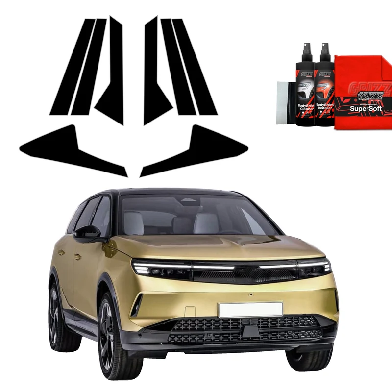 8in1 Schwarze Grizz Protector schutzfolie für B-C-Säule - Opel Grandland (2025-2026)