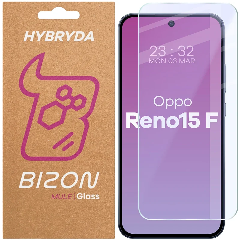 Flexibles Hybridglas für Oppo Reno 15 F, Bizon Hybrid Mule