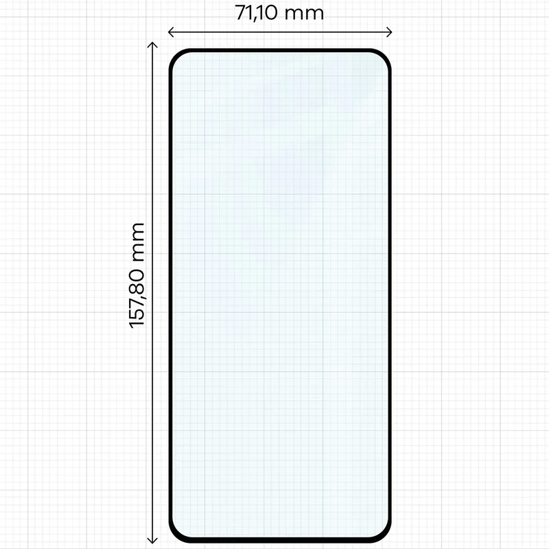 Gehärtetes Glas für Realme 14 5G / 14T 5G, Bizon Glass Edge Duo, Schwarzer Rahmen, 2 Stück