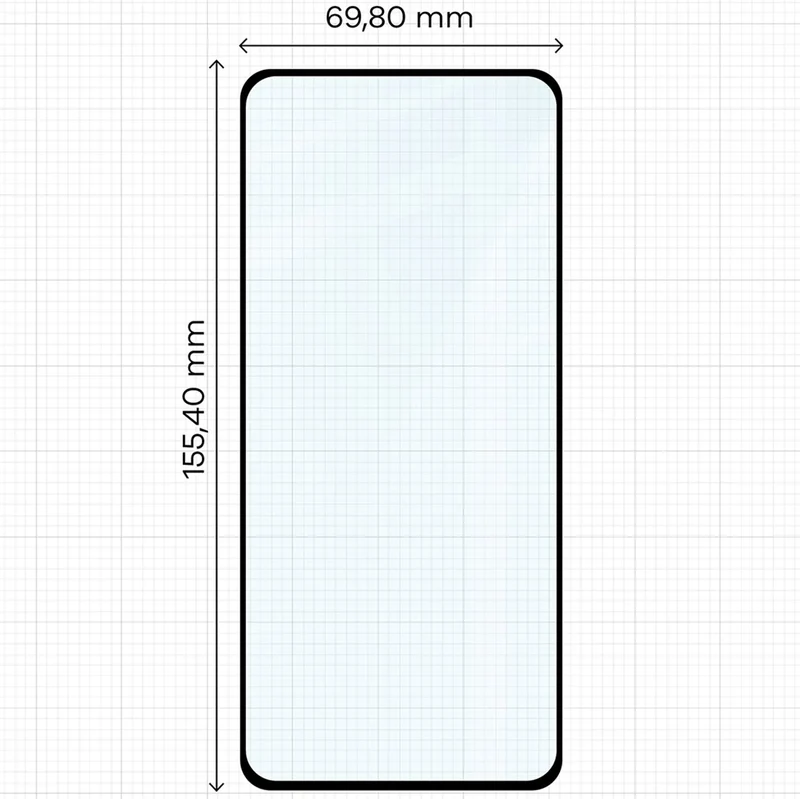 Gehärtetes Glas für Motorola Moto G84 5G, Bizon Glass Edge Duo, Schwarzer Rahmen, 2 Stück