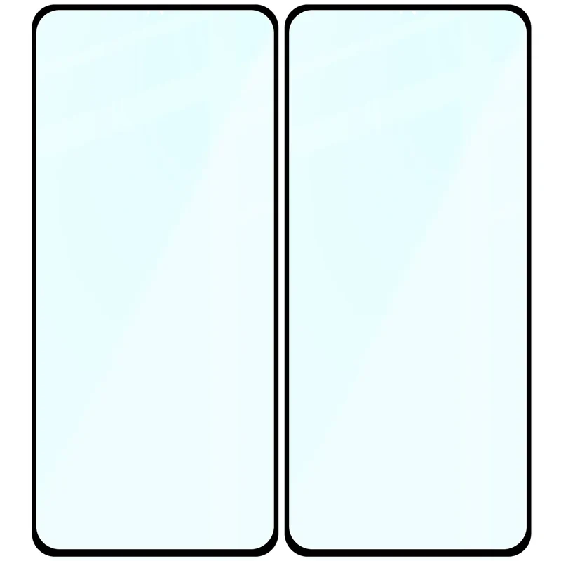 Gehärtetes Glas für Motorola Moto G84 5G, Bizon Glass Edge Duo, Schwarzer Rahmen, 2 Stück