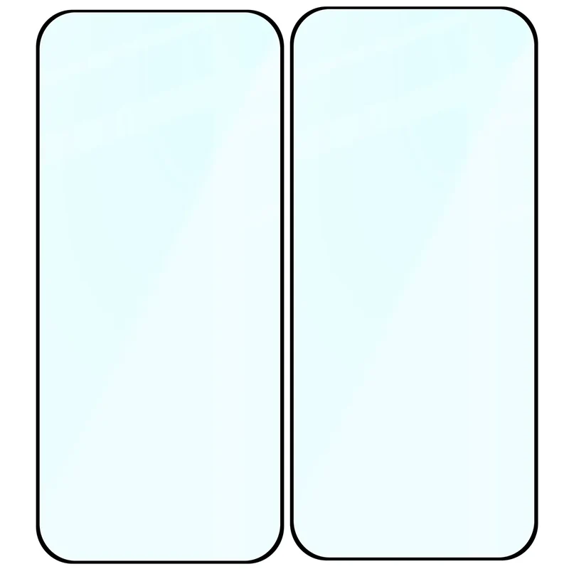 Gehärtetes Glas für Google Pixel 11 Pro XL / 10 Pro XL / 9 Pro XL, Bizon Glass Edge Duo, Schwarzer Rahmen, 2 Stück