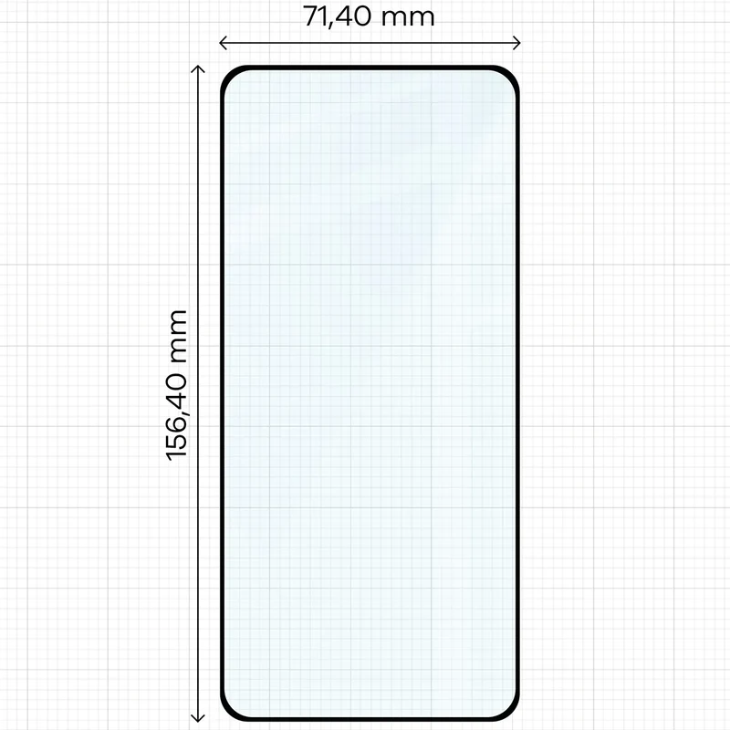 Gehärtetes Glas für Motorola Edge 70, Bizon Glass Edge, Schwarzer Rahmen