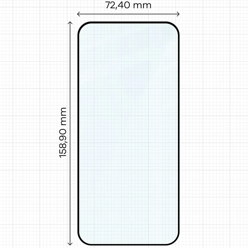 Gehärtetes Glas für Honor Magic8 Lite, Bizon Glass Edge, Schwarzer Rahmen